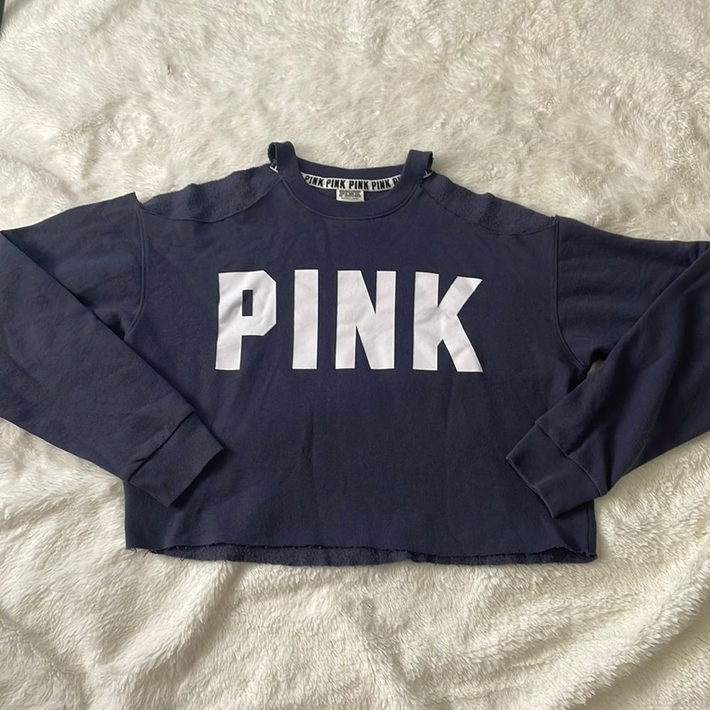 Victoria's Secret Pink Navy Blue‎ Crewneck
